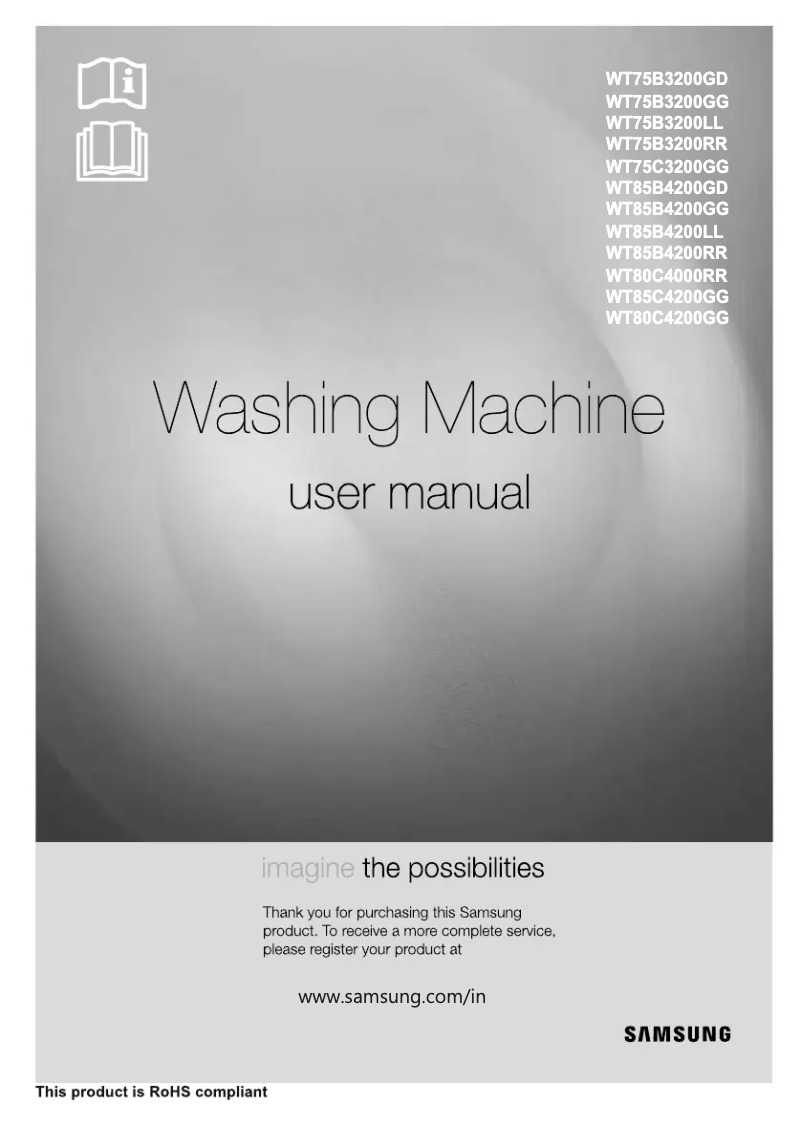 Page 1 de la notice Manuel utilisateur Samsung WT75C3200GG