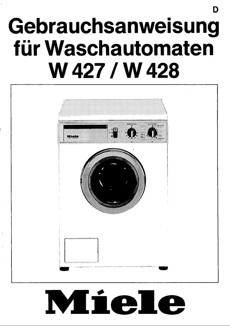 Page 1 de la notice Manuel utilisateur Miele W 427