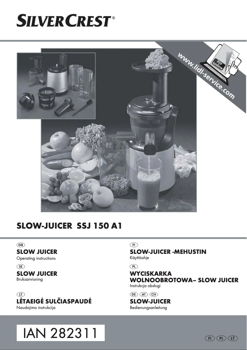 Page 1 de la notice Manuel utilisateur SilverCrest SSJ 150 A2