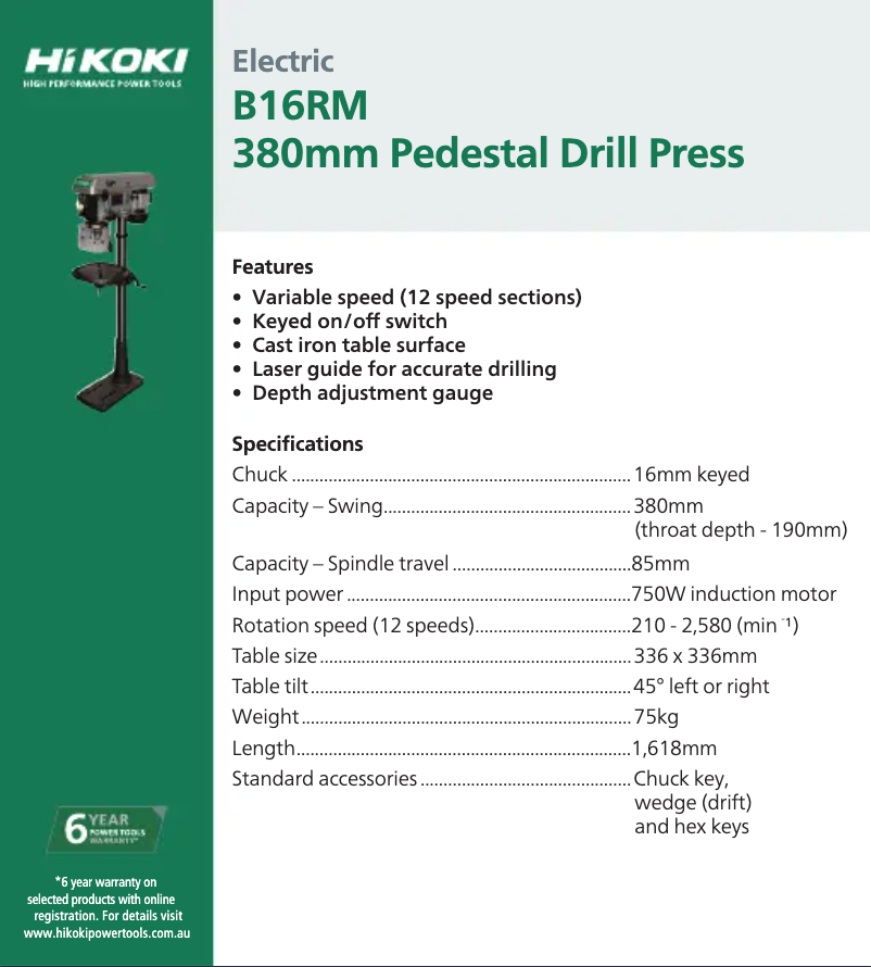 Image de la première page du manuel de l'appareil B16RM