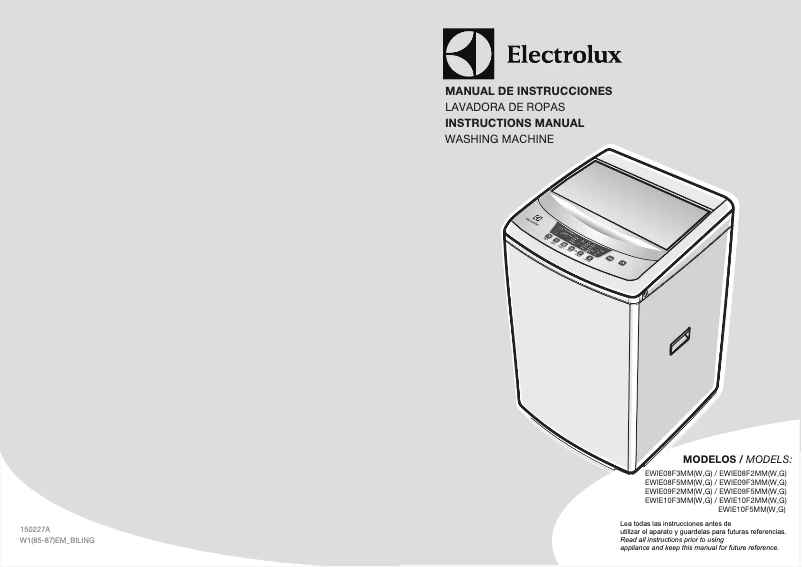 Page 1 de la notice Manuel utilisateur Electrolux EWIE10F2MMW