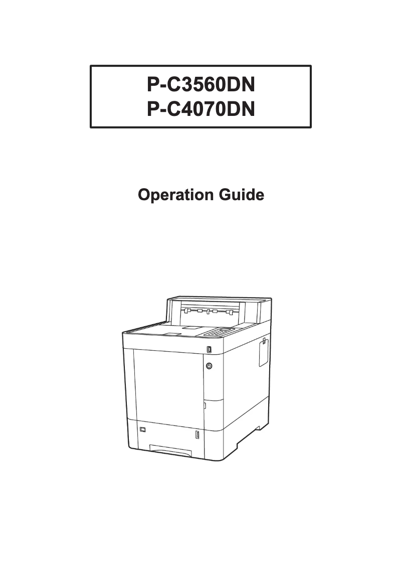 Page 1 de la notice Manuel utilisateur Triumph-Adler P-C3560DN