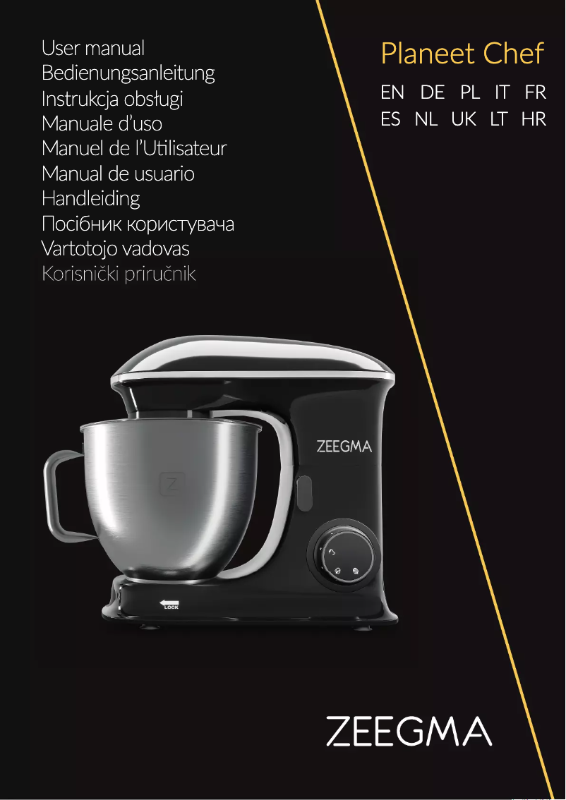 Page 1 de la notice Manuel utilisateur Zeegma Planeet Chef