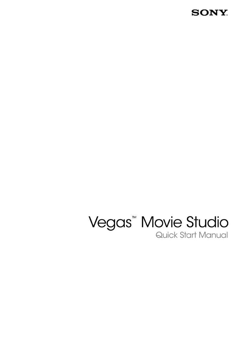 Page 1 de la notice Manuel utilisateur Sony Vegas Movie Studio HD Platinum 10.0