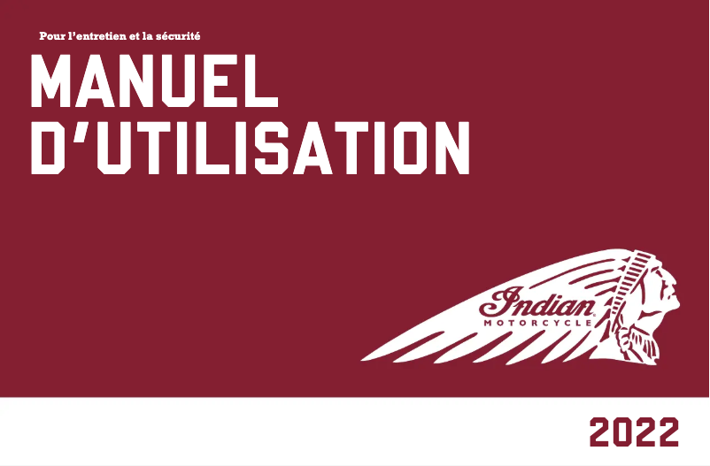Page 1 de la notice Manuel utilisateur Indian Springfield Dark Horse (2022)
