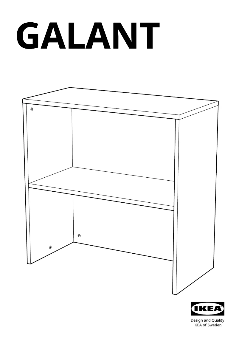 Página 1 del manual Manual de usuario Ikea GALANT 503.644.27