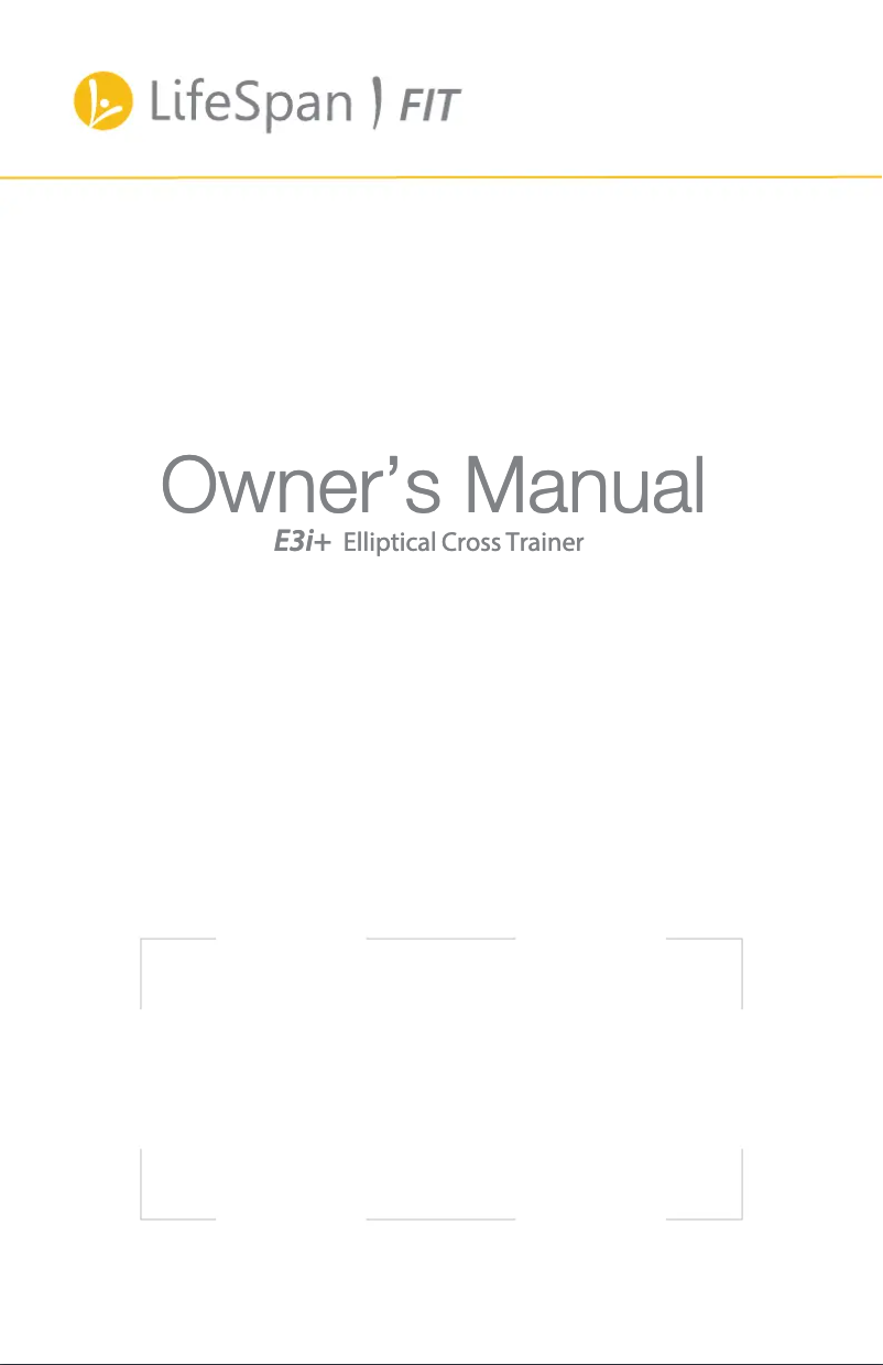 Página 1 del manual Manual de usuario LifeSpan E3i+