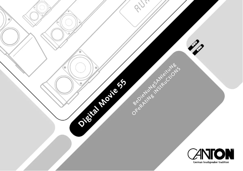 Page 1 de la notice Manuel utilisateur Canton DM 55