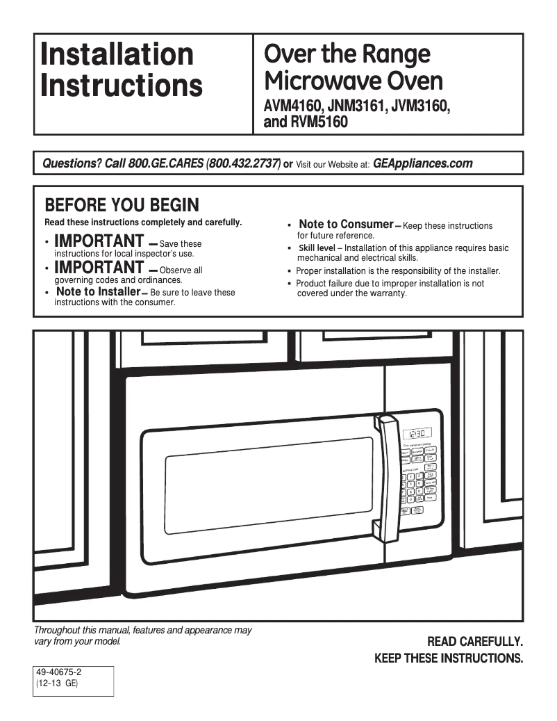 Page n°1 - Fiche technique Hotpoint RVM5160DHWW
