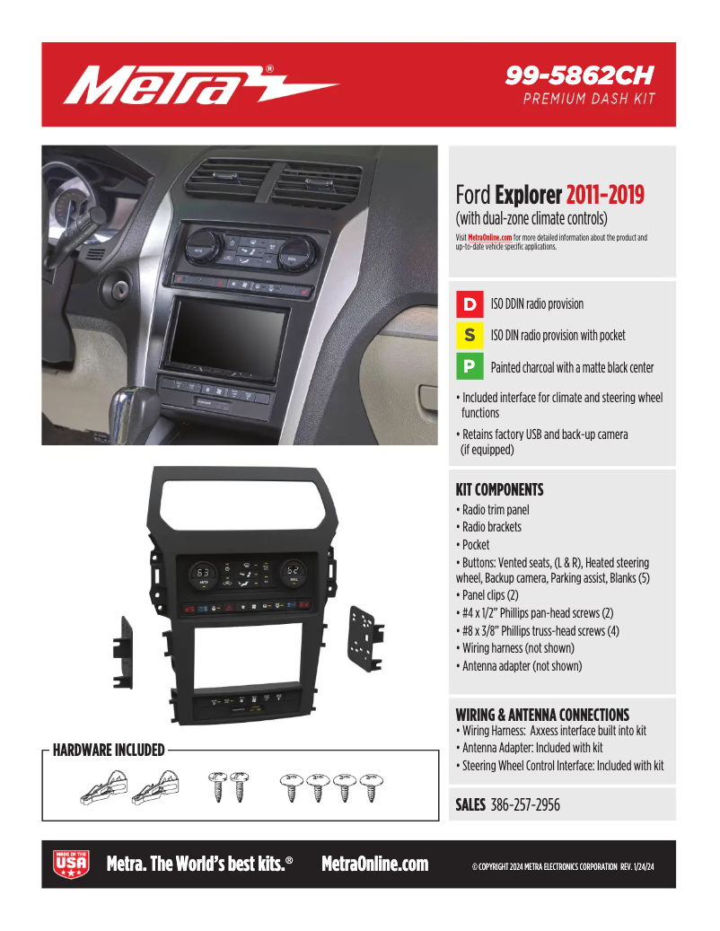 Page 1 de la notice Fiche technique AXESS 99-5862CH