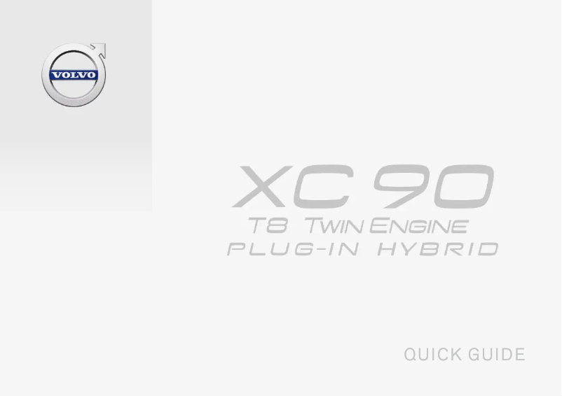 Page 1 de la notice Manuel utilisateur Volvo XC90 T8 Twin Engine Plug-In Hybrid (2017)