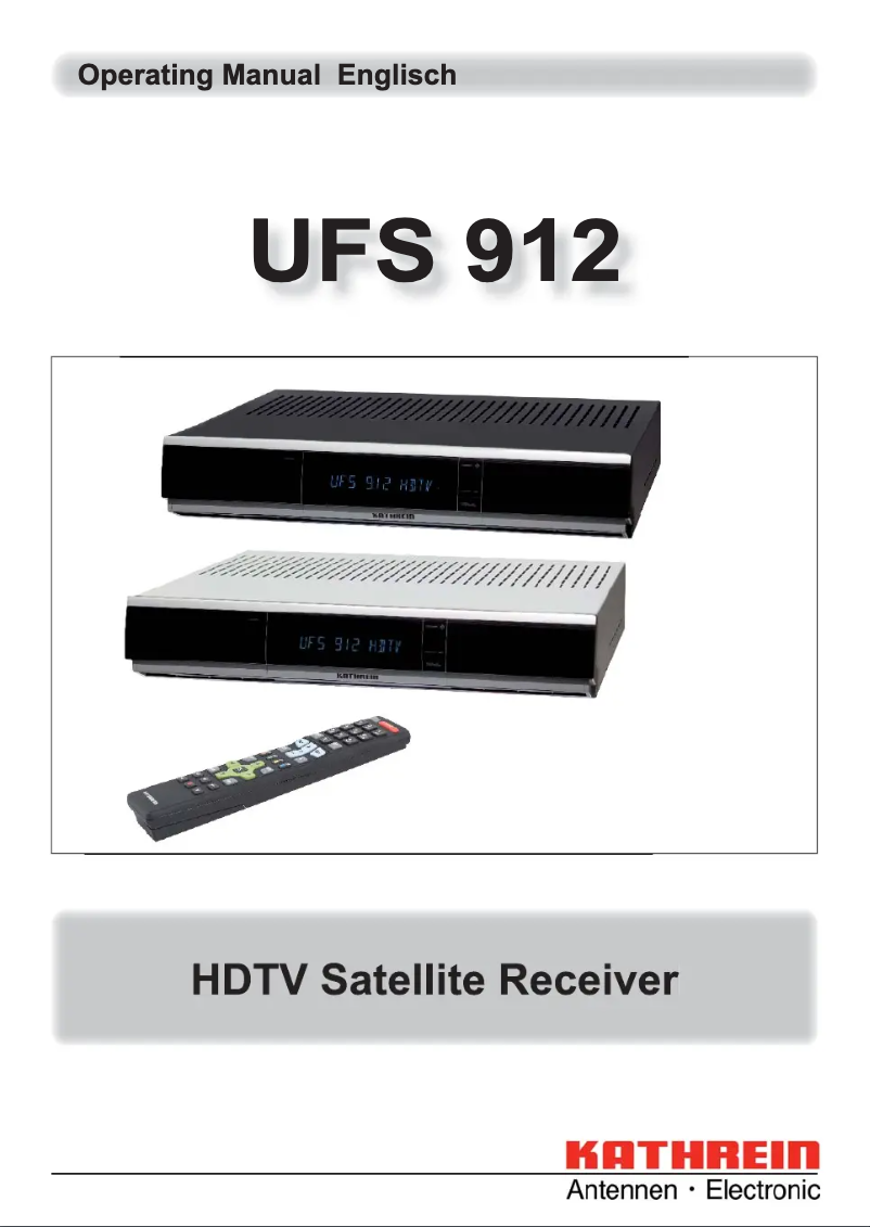 Page n°1 - Manuel utilisateur Kathrein UFS 912si