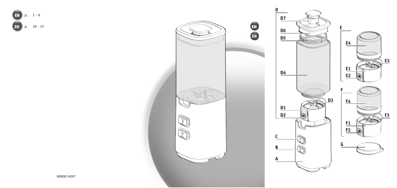 Image de la première page du manuel de l'appareil BL1421