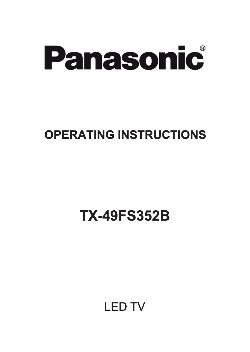 Page 1 de la notice Manuel utilisateur Panasonic Viera TX-49FS352B