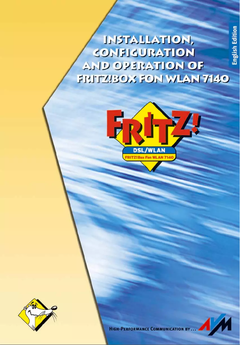 Image de la première page du manuel de l'appareil FRITZ!Box Fon WLAN 7140