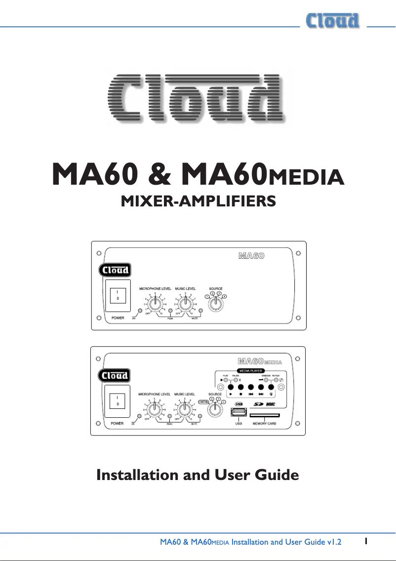 Image de la première page du manuel de l'appareil MA60