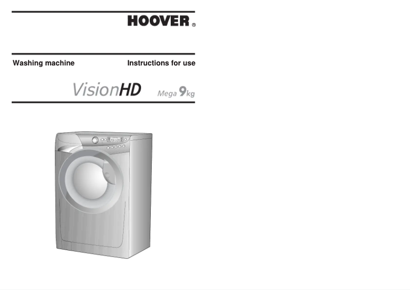 Page 1 of the manual User Manual Hoover VHD 9123 VIsion HD