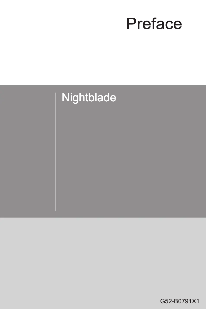 Image de la première page du manuel de l'appareil Nightblade G52-B0791X1