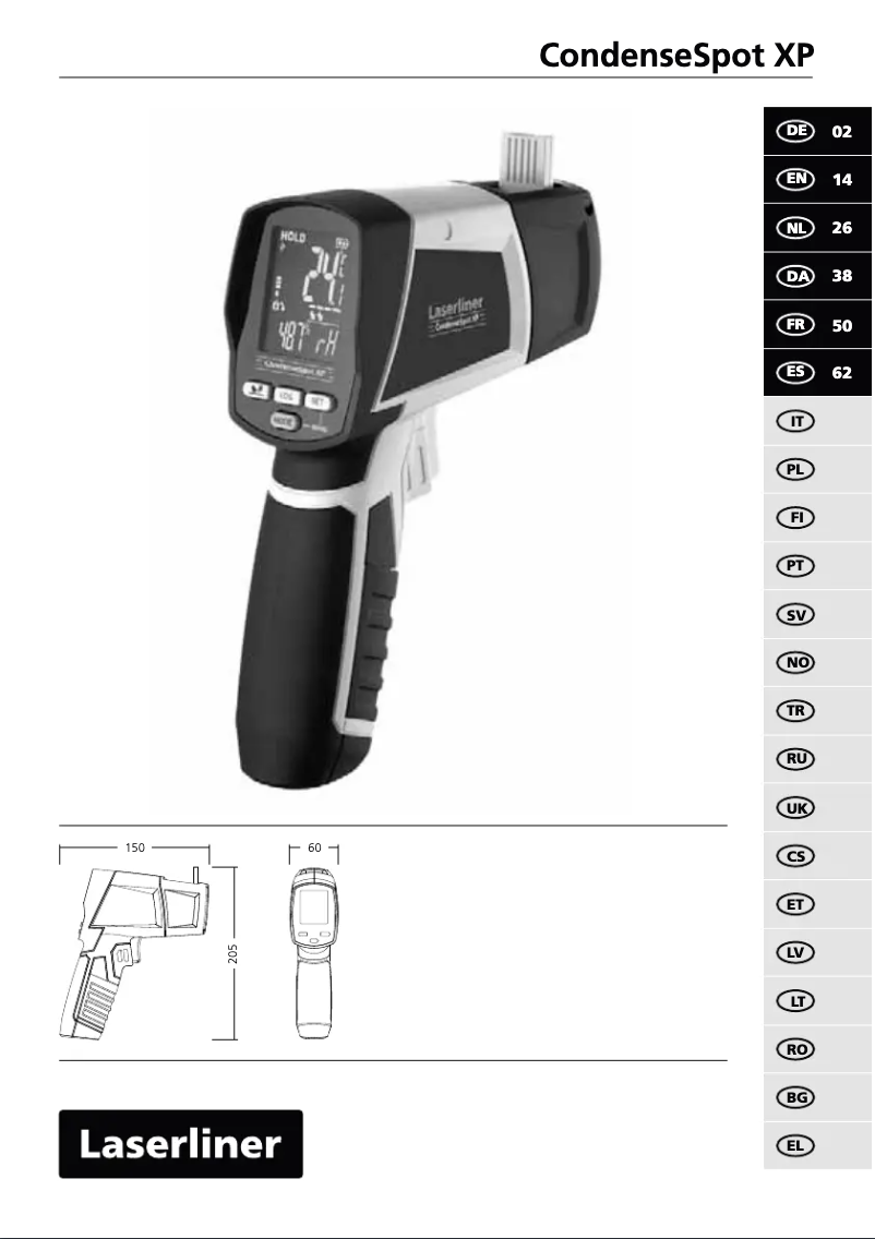 Page 1 de la notice Manuel utilisateur Laserliner CondenseSpot XP