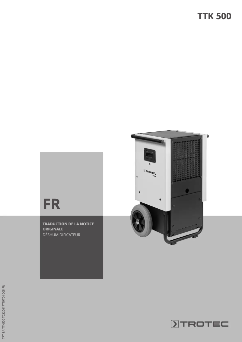 Image de la première page du manuel de l'appareil TTK 500