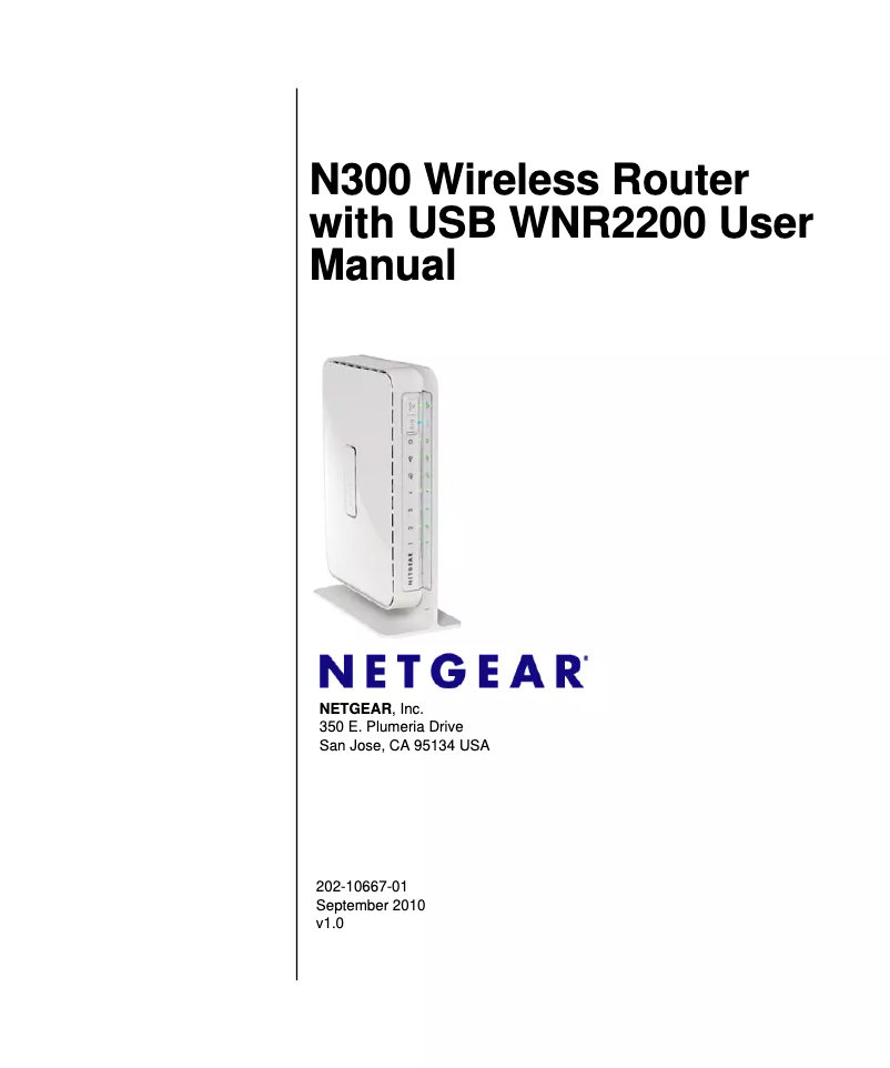 Page 1 de la notice Manuel utilisateur Netgear WNR2200
