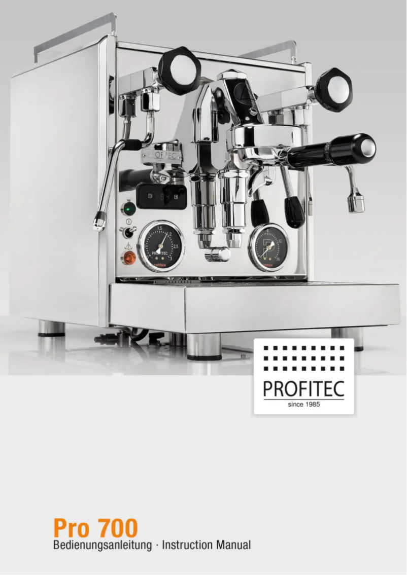 Page n°1 - Manuel utilisateur Profitec Pro 700
