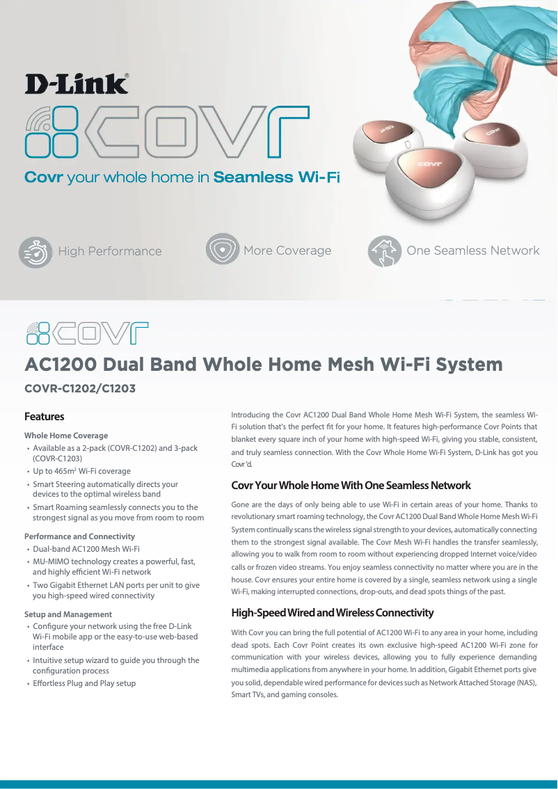 Image de la première page du manuel de l'appareil COVR-C1203