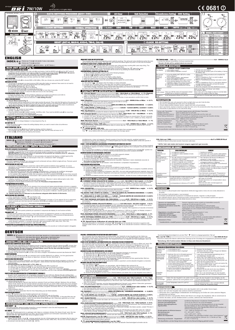 Page 1 de la notice Manuel utilisateur Echowell BRI-10W