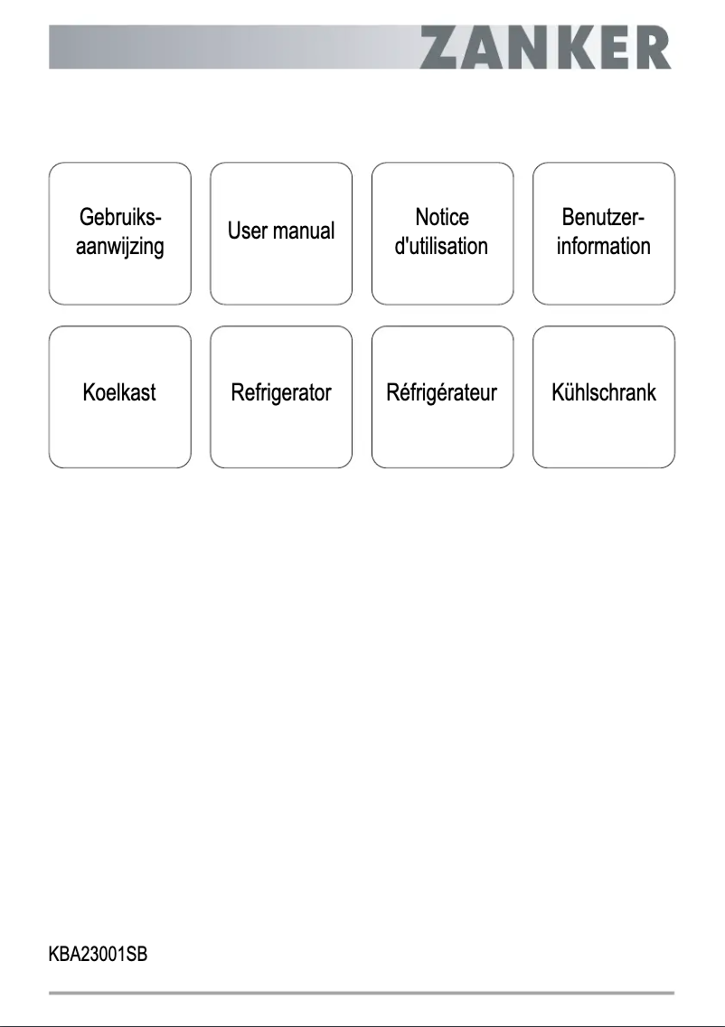 Página 1 del manual Manual de usuario Zanker KBA23001SB