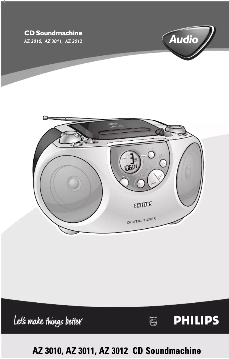 Page 1 de la notice Manuel utilisateur Philips AZ3014