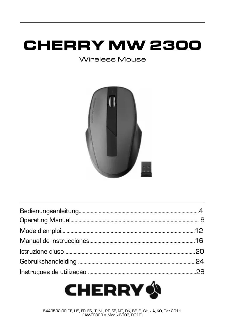 Page 1 de la notice Mode d'emploi Cherry MW 2300