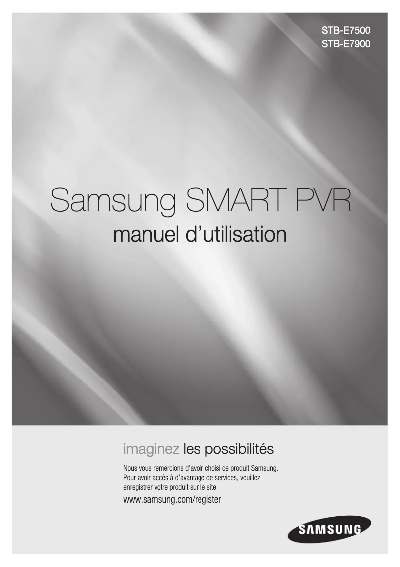 Page 1 de la notice Manuel utilisateur Samsung STB-E7900
