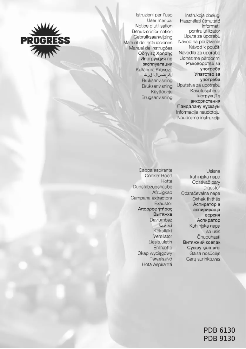 Page n°1 - Manuel utilisateur Progress PDB6130E