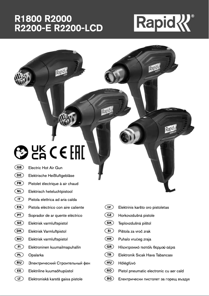 Page 1 de la notice Manuel utilisateur Rapid R2200-LCD