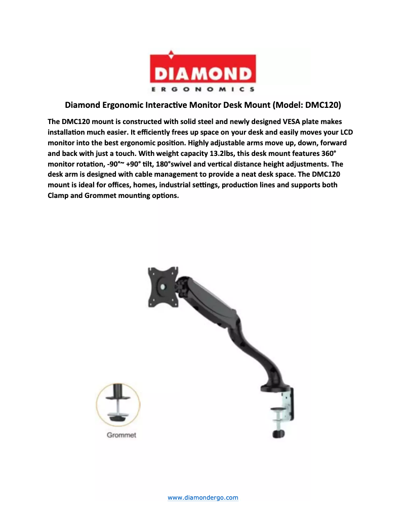 Page n°1 - Manuel utilisateur Diamond DMC120
