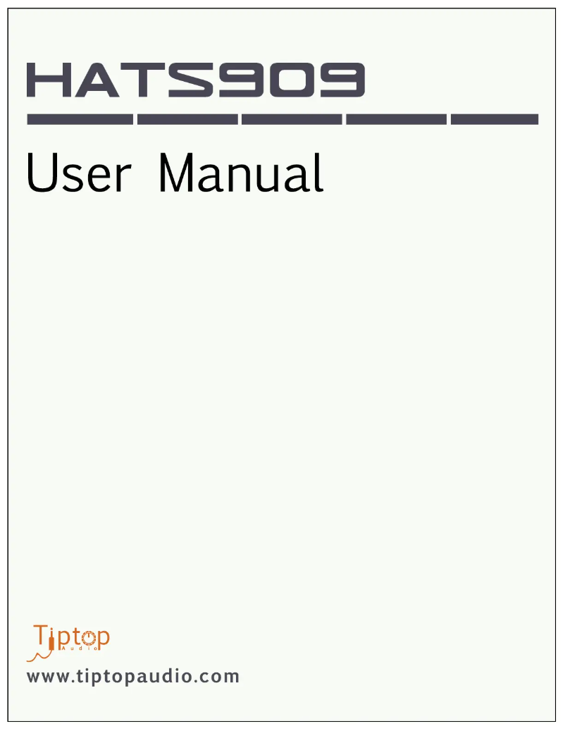 Page n°1 - Manuel utilisateur Tiptop Audio HATS909