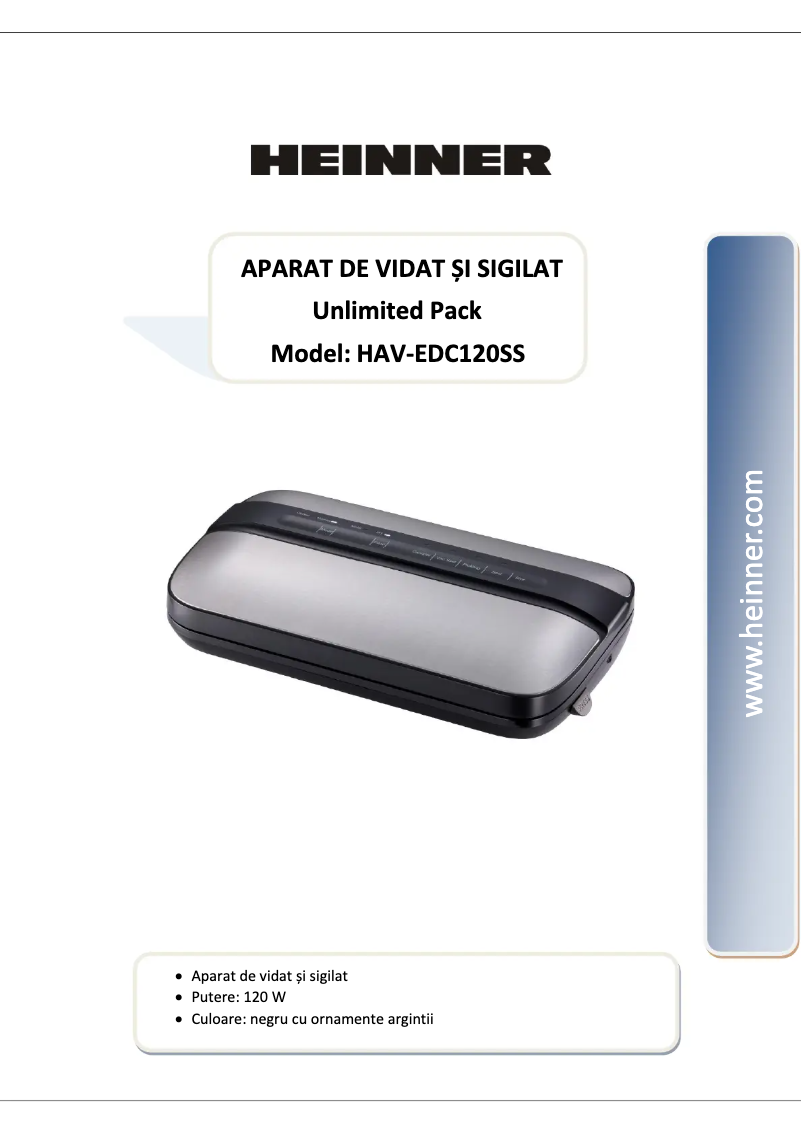 Page n°1 - Manuel utilisateur Heinner Unlimited Pack HAV-EDC120SS