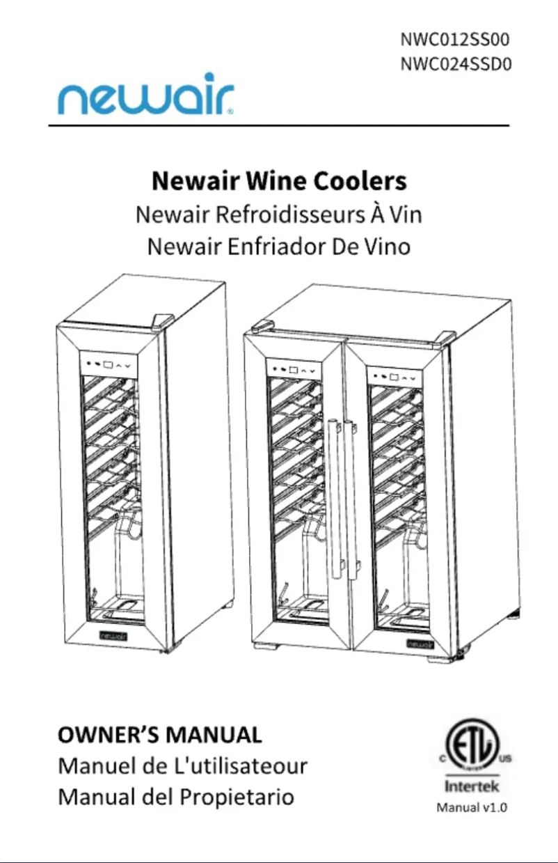 Page n°1 - Manuel utilisateur NewAir NWC012SS00
