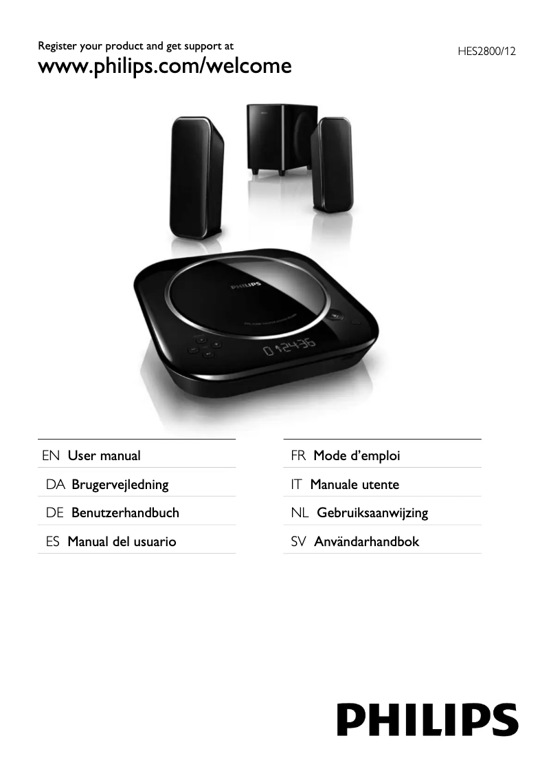 Page 1 de la notice Manuel utilisateur Philips HES2800