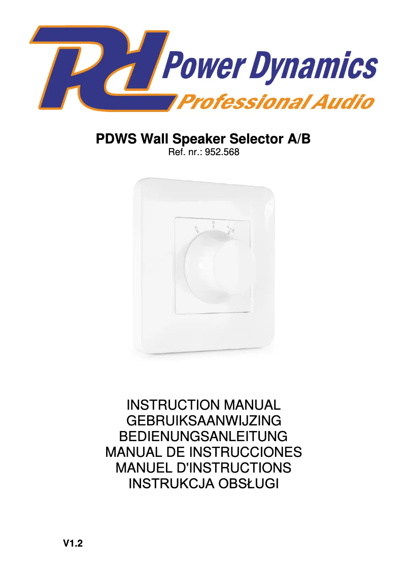 Image de la première page du manuel de l'appareil PDWS