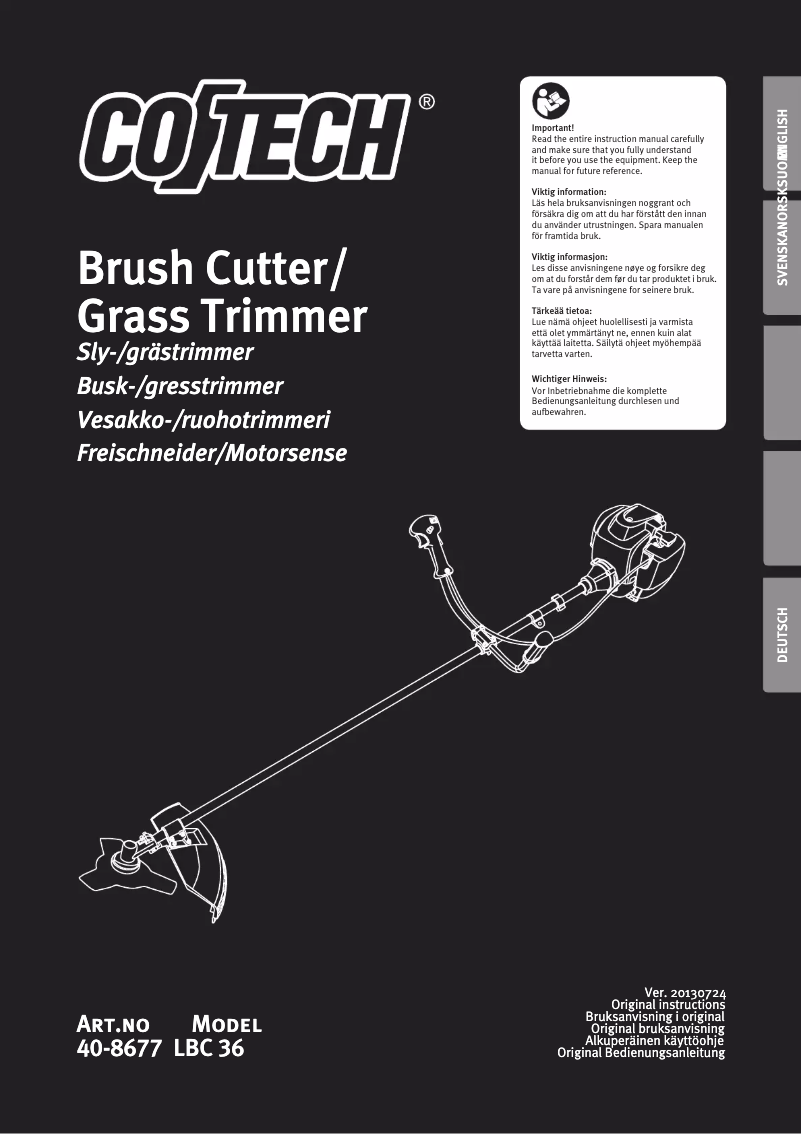 Page 1 de la notice Manuel utilisateur Cotech LBC 36