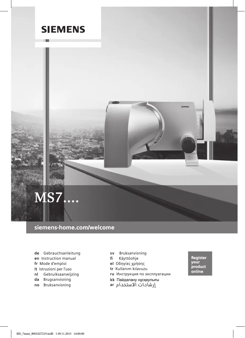 Page n°1 - Manuel utilisateur Siemens MS7254M