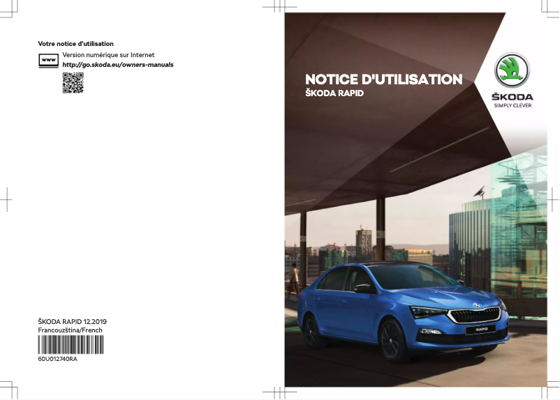 Page 1 de la notice Manuel utilisateur Skoda Rapid (2019)