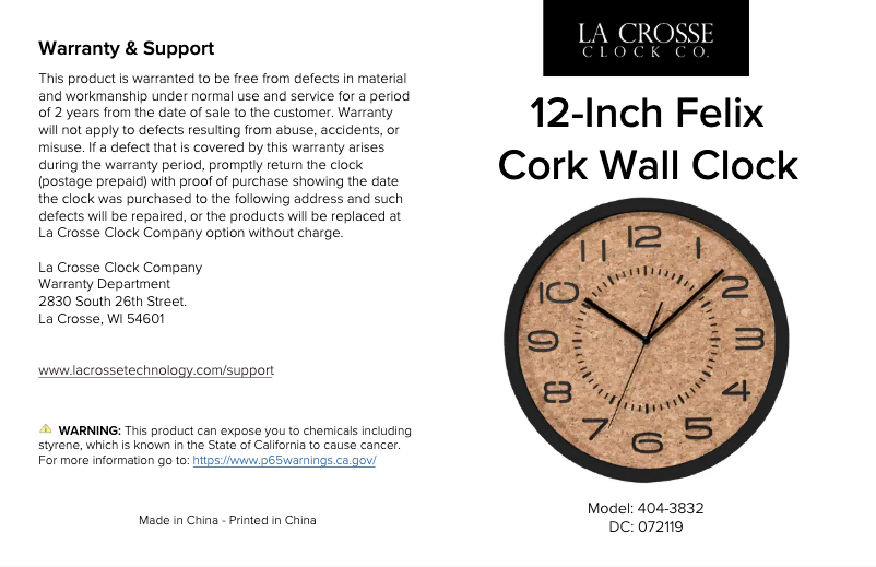 Page 1 de la notice Manuel utilisateur La Crosse Technology 404-3832