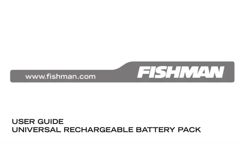 Page 1 de la notice Manuel utilisateur Fishman Universal Battery Pack