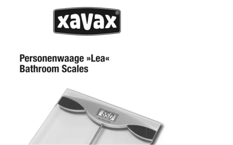 Page n°1 - Manuel utilisateur Xavax Lea