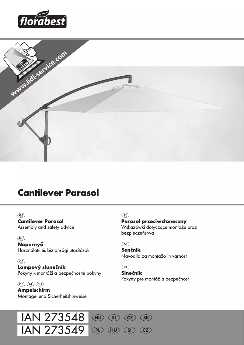 Page 1 de la notice Manuel utilisateur Florabest IAN 273548