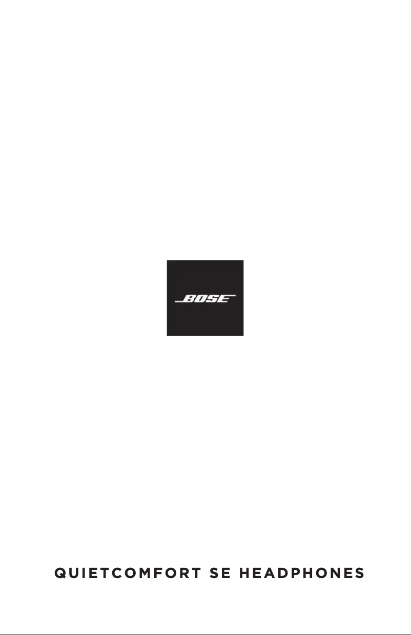 Page 1 de la notice Manuel utilisateur Bose QuietComfort SE
