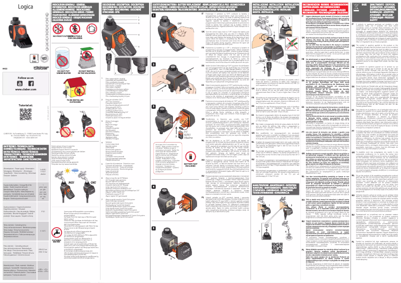 Image de la première page du manuel de l'appareil Aquauno Logica 8422