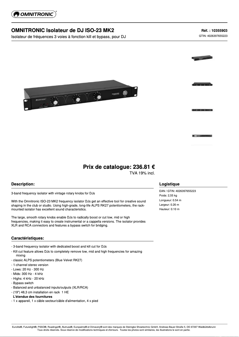 Image de la première page du manuel de l'appareil ISO-23 MK2